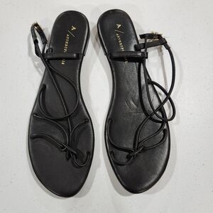 Anthropologie Sleek Black Sandals